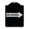 Signmission Deliveries With Right Arrow Heavy-Gauge Aluminum Architectural Sign, 24" x 18", BS-1824-24362 A-DES-BS-1824-24362 - alternate 1